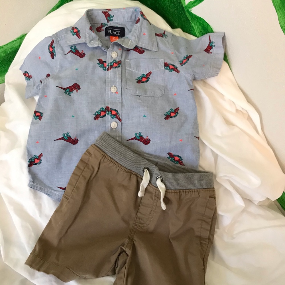 Cute button down shirt w/ tan shorts